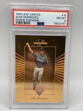 Alex Rodriguez 1994 Leaf Limited Rookie Phenoms Card PSA 8, RC 2646/5000