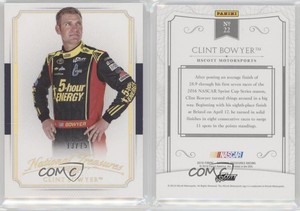 2016 Panini National Treasures Century Gold /15 Clint Bowyer #22