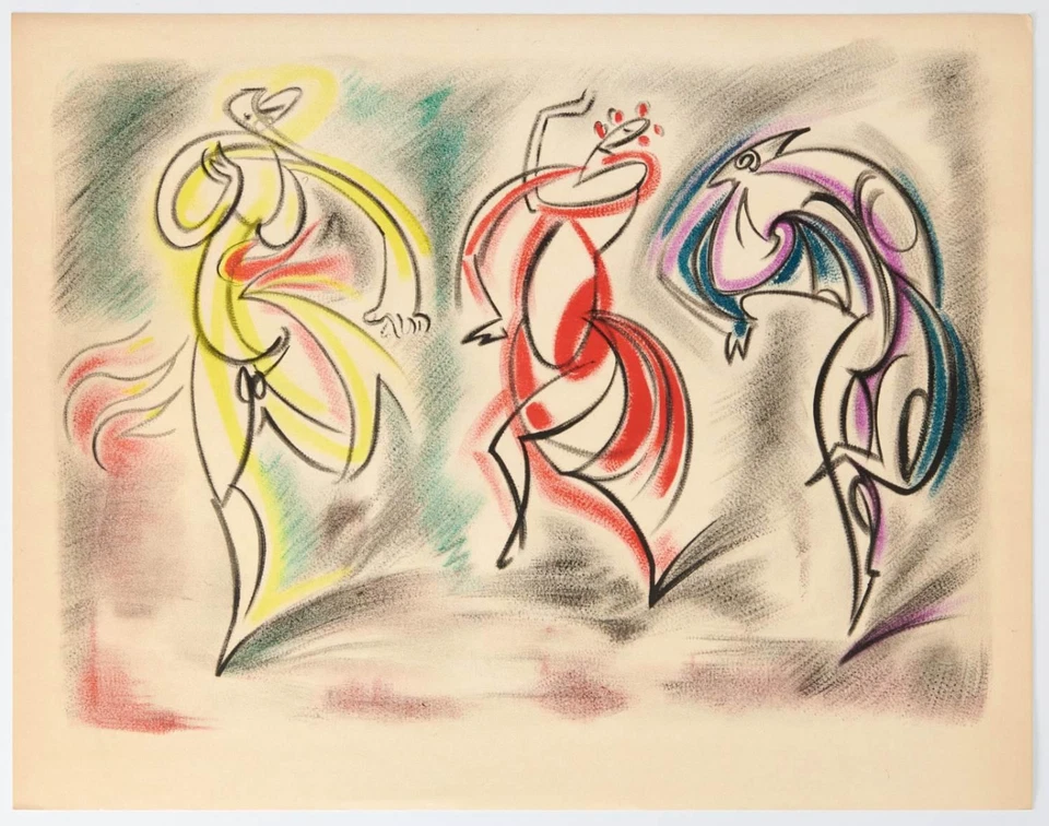 Masson, André. - BALLETS RUSOS Les Présages - Litografía a color Foto 1 de 1