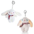Tiny Rabbit-Doll Keychain Furry Bunny-Doll Keyring for Women Handbag Holder