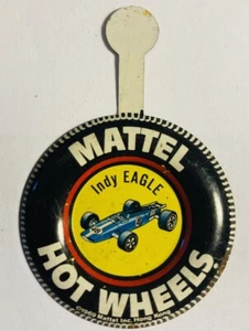 HOT WHEELS Redline : Indy Eagle - Tin Badge : Original Vintage 1969 (ref19) - Picture 1 of 3