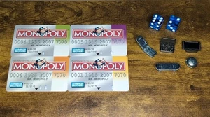 Monopoly 2007 Electronic Banking Replacement Token (5) Dice (2) Credit Cards (4) - Picture 1 of 3