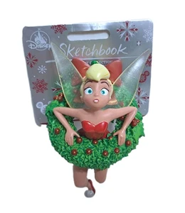 Disney Sketchbook Tinkerbell in Wreath 2022 Christmas Tree Ornament Peter Pan - Picture 1 of 5
