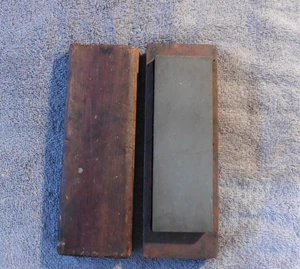 Piedra de afilar cuchillo y herramienta de colección en caja de madera tamaño 8 x 2 piedra tamaño 6 x 1 - Imagen 1 de 10