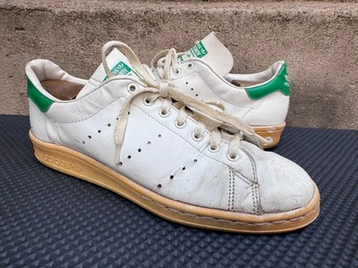 Adidas Stan Smith vintage anni 80 made in France OG 80s bianche rare UK 7,5 | US 8 - Immagine 1 di 4