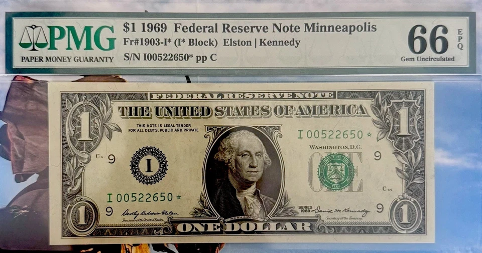 1969*1$ Minneapolis Star Note Fr#1903-I* PMG 66 Gem - Image 1 of 2
