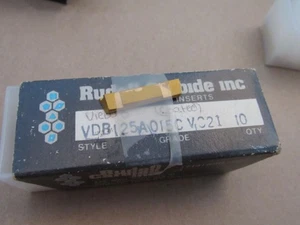 Ruddell VDB 125 015 VC21 Indexable Carbide Vee Deep Groove Inserts 10 PCS COATED - Picture 1 of 3