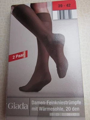 2 Paar Feinkniestrümpfe mit Wärmesohle - von Giada Gr 39-42 Brenda - Bild 1 von 2