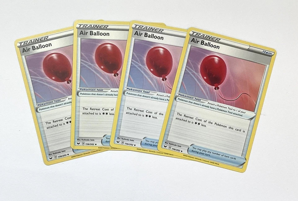 4x Air Balloon 156/202 - Sword & Shield Base Set - TCG - Playset NM Near Mint - Image 1 of 1