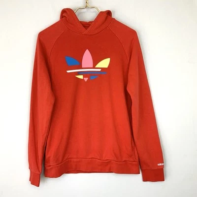 Moletom com capuz Adidas Originals tamanho XL 15/16 Adicolor masculino infantil vermelho Trefoil - Imagem 1 de 4