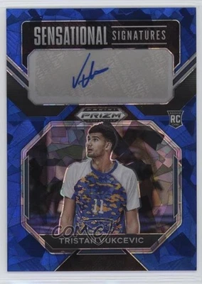 2023 Panini Prizm Draft Picks Blue Ice /75 Tristan Vukcevic Rookie Auto RC - Image 1 of 2