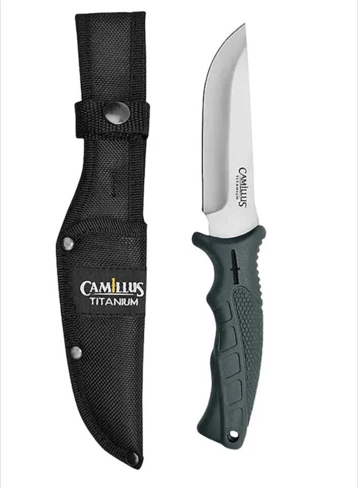 Camillus Titanium Bond Stainless Steel Tull Tang 9.5" Drop Point Knife 19432