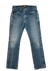 ARIAT Rebar M5 Straight Leg Jeans Blau Denim Herren Etikett Größe 34x36 - Bild 1 von 16