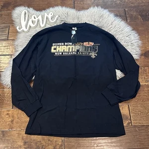 NFL Super Bowl XLIV Campeones New Orleans Saints Camiseta Mangas Largas Talla XL Nueva - Imagen 1 de 6