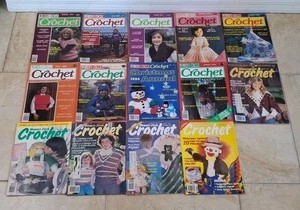 Vintage 1983 To 1991 Women's Circle CROCHET Magazines Lot Of 14 From The 1980's - Picture 1 of 5