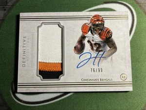 2015 Topps Definitive Collection - Jeremy Hill Patch Auto /99 Cincinnati Bengals - Picture 1 of 4