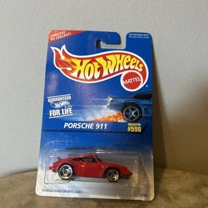 HOT WHEELS 1997 PORSCHE 911 # 590 ROSSO con ruote cromate a 3 razze - Foto 1 di 3
