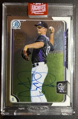 2019 Topps Archives Signature 2015 Chrome AUTO Ryan McMahon #26 Autograph /78 - Image 1 of 4