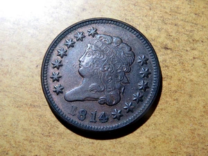1814 klassischer Kopf große Cent Replik sieht unheimlich unglaublich echt aus D13 - Bild 1 von 2