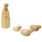 Krippenfigur Hirtengruppe naturbelassen mit drei Schafen 4-teilig 2,5x6x2,5 Cm