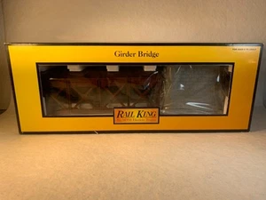 MTH RAILKING 40-1032, O-SCALE RUST GIRDER BRIDGE w/PIERS, NIB - Picture 1 of 8