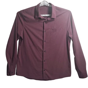 Lululemon Button Down Langarmshirt reflektierende Details MAROON Größe unbekannt - Bild 1 von 9