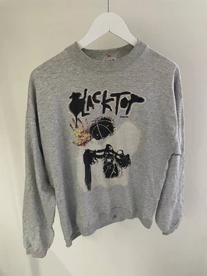 VINTAGE REEBOK BLACKTOP SWEATSHIRT SIZE S Gray Big Logo 90s retro basketball - Image 1 of 4