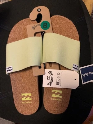 Sandalias Billabong de corcho verde claro elásticas para mujer talla 8 Foto 1 de 2