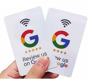NFC Google Review Card Contactless White - Grow Sales Boost Business Reviews UK - Picture 1 of 6