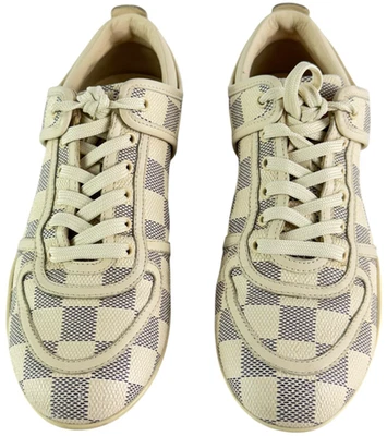 LOUIS VUITTON Damier Azur Canvas Leather Women Sneakers Made in Italy 35 - Image 1 of 4