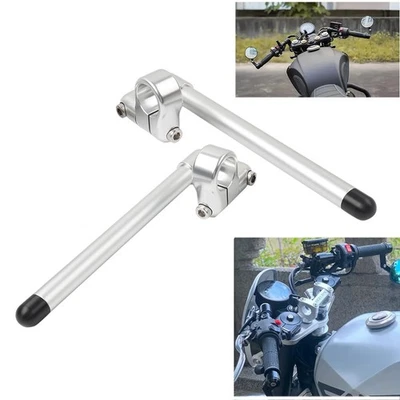 35MM Cafe Racer Bars 7/8'' Motorcycle Universal Clip-On Handlebar Fork Tube - Image 1 of 4
