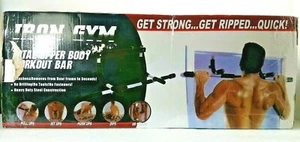 Iron Gym ~Total Upper Body Workout Bar ~Pull Ups/Sit-up/Dips ~New / Damaged Box - Picture 1 of 9