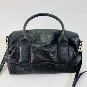 Vintage Kate Spade Pebbled Leather Shoulder Bag Handbag Black - Picture 1 of 16