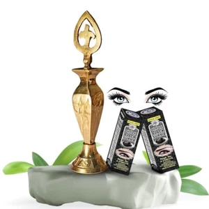 100% Natural Egyptian Eyeliner in Powder Form, Handmade Brass Eyeliner & 2Kohl - Picture 1 of 7