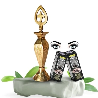 100% Natural Egyptian Eyeliner in Powder Form, Handmade Brass Eyeliner & 2Kohl - Image 1 of 4