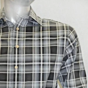 Camisa con botones Rufus negra | blanca | gris manga larga para hombre nueva con etiquetas - Imagen 1 de 4