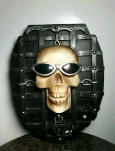 1998 Gemmy Halloween "Im a Soulman" singender animierter Totenkopf Wand-/Türbehang - Bild 1 von 5
