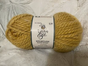 Yarn Bee Effortless Super Bulky Mustard Yarn, 1 Skein 111 Yards New - Picture 1 of 5