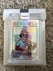 2021 Topps Project 70 Card #28 Mike Schmidt 2008 by Efdot Rainbow Foil 10/70 - Picture 1 of 2