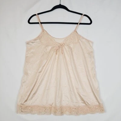 Camisa Cami Vintage Rene Feminina Pequena Areia Bege Elástico Dutchess Corp - Imagem 1 de 4