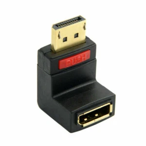 Up Angled 90 Degree DP DisplayPort  to Female Extension Adaptor 4K DP Cable - Afbeelding 1 van 6
