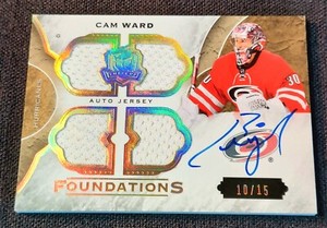 2015-16 The Cup Foundations /15 Auto Cam Ward Quad Jersey #CF-CW Hurricanes