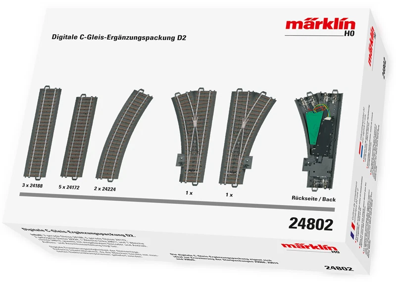 Märklin H0 24802 - Digitale C-Gleis-Ergänzungspackung D2  Neuware - Bild 1 von 1