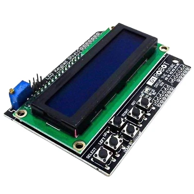 HD44780 LCD Keypad Shield 16x2 LCD1602 I2C Display Modul 2x16 Zeichen (mit Blaue - Bild 1 von 4