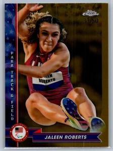 Jaleen Roberts Gold Refractor /50 2024 Topps Chrome USA Olympics - Picture 1 of 2