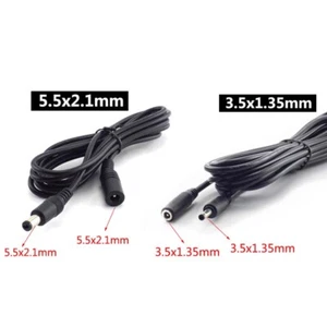 0.5/2/5M 12v DC Power cables line 5.5*2.1mm 3.5*1.35mm female Male Adapter Plug - Picture 1 of 9