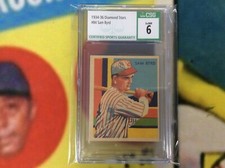 1934-36 Diamond Stars #84 Sam Byrd Cincinnati Reds Card Graded CSG 6