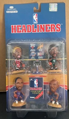 NBA Basketball Corinthian Headliners 4 Pack Rodman, Kemp Malone & Barkley 1996 - Image 1 of 4
