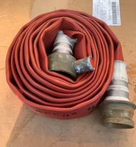 Angus Duraline Bronze End Heavy Duty Lay Flat Fire Hose 51mm x 6m. Ex Royal Navy - Picture 1 of 6