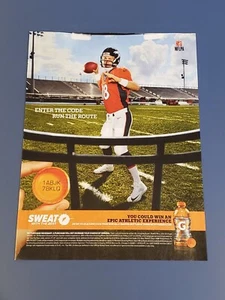 PEYTON MANNING Gatorade Poster Print Ad Photo Denver Broncos Indianapolis Colts - Picture 1 of 1